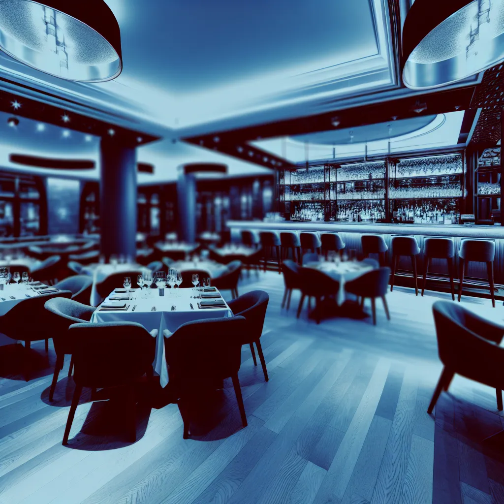 Luxus lounge enteriőr arany fényekkel és hangulatos ülőhelyekkel a RGO-ban